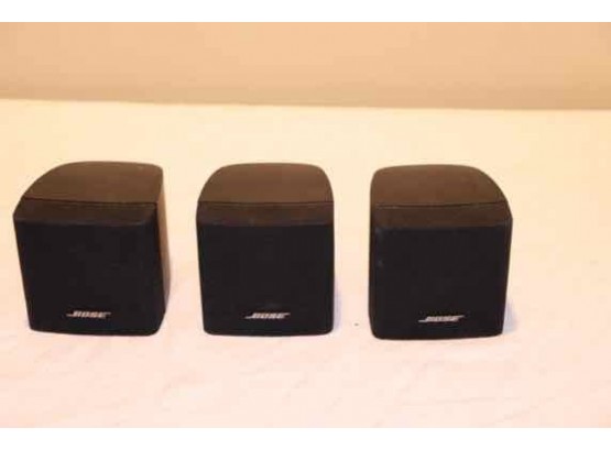 3 BOSE Black Cube Speakers