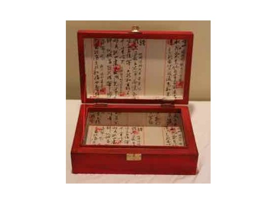 Japanese Wood Storage Trinket Box