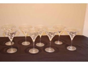 Set Of 6 Christofle Cluny Martini Glasses