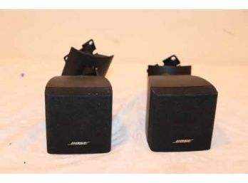 2 BOSE Cube Speakers With Wall Mounts