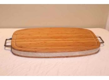 Top Quality THICK Wooden Cutting Board Metal Trim/ Handles
