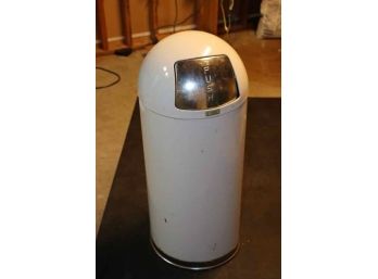 United Receptacle R1536 White Round Top Fire Fighter Waste Receptacle