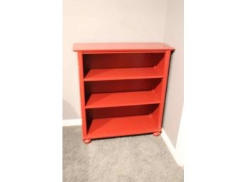 Red 3 Shelf Bedroom Book Shelf