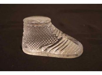 Beautiful Waterford Crystal 4' Shoe Paperweight