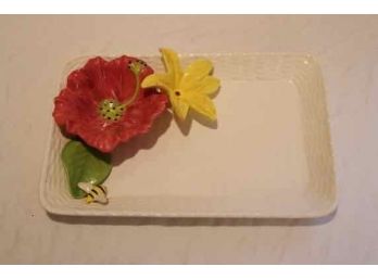 Briggs Pottery Dip Serving Platter Floral