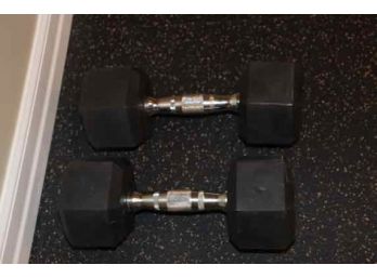 Pair Of 20 Lb. Dumbbells Weights Home Gym