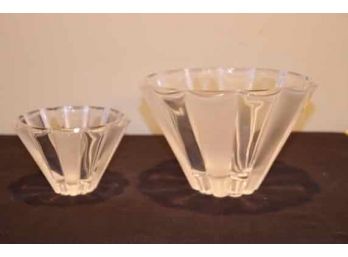 PAIR OF ROSENTHAL CRYSTAL GLASS BOWLS