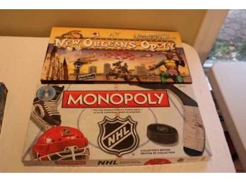 New Orleans & NHL Monopoly Board Games