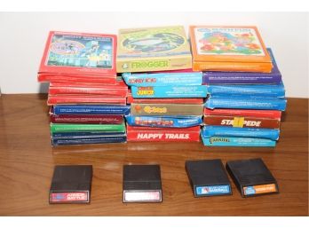 Vintage Lot 26 INTELLIVISON Game Cartridges W Boxes Frogger Dungeons & Dragons Donkey Kong