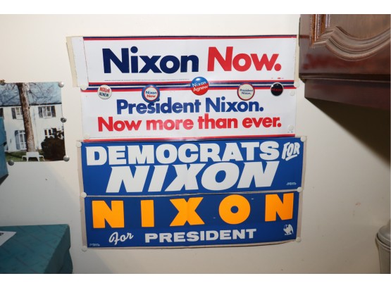 Vintage Nixon Bumper Stickers And Pins