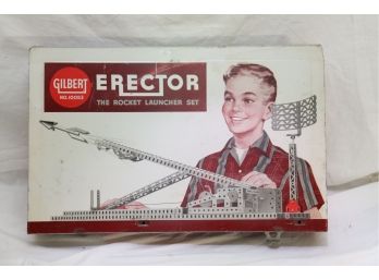 Vintage Gilbert No. 10053 Erector Set The Rocket Launcher Metal Box