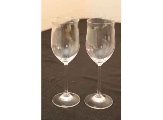 Pair Of Marques By Waterford Crystal Champagne Flutes Glasses