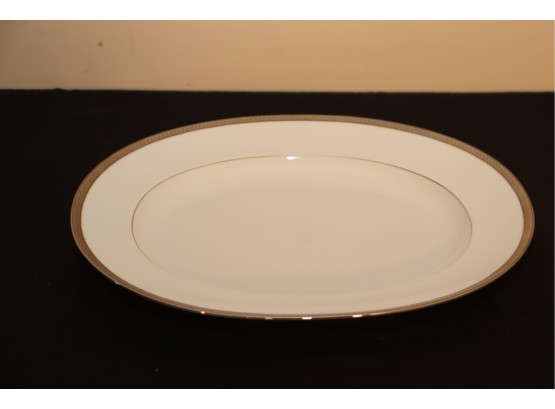 Limoges Malmaison Platinum 16' Oval Serving Platter By HAVILAND & PARLON.  No Ladle