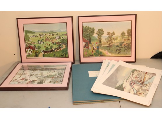 Grandma Moses: A Portfolio Of Eight Paintings With An Appreciation By John Canaday 3 FRAMED