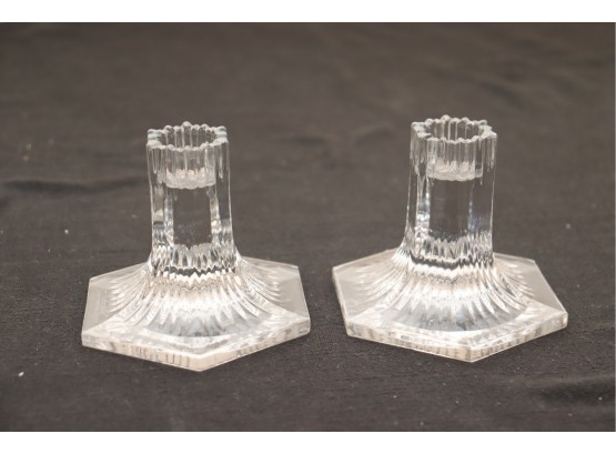 Pair Of Tiffany & Co Louis Comfort Collection 3' Candlestick Holders