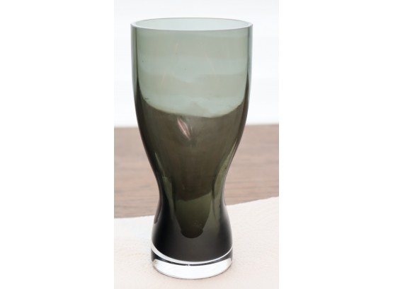 Orrefors Amorphic Black Art Glass Vase