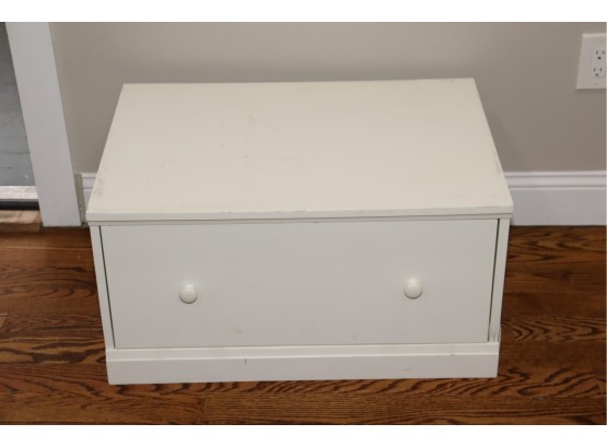 White 1 Drawer Cabinet Table