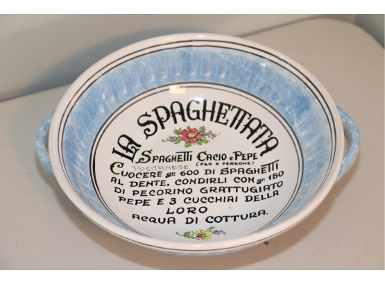 Ceramic Pasta Spagetti Bowl Positano, Italy