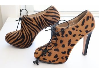 Charlotte Olympia Leopard Cheetah Heels Sz. 37 12
