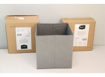 10 Pack - Simple Houseware Foldable Cube Storage Bin, Grey