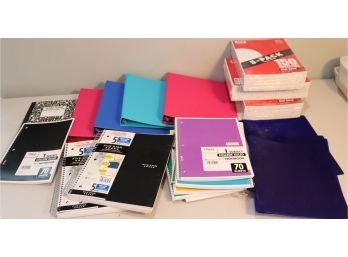 School Supplies: Notebooks Loose Leaf Binders And Papers Folders