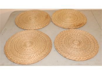 Set Of 4 Round Wicker Placemats