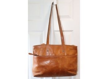 BREE Brown Leather Tote Bag Purse Handbag
