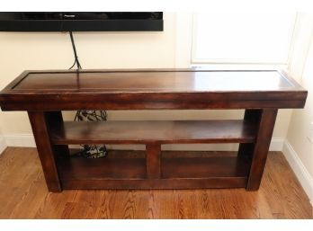 Under TV Wooden Console Table Media Center By South Cone Handmade In Peru