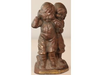 Vintage Bronze Peek-a-boo Figurine