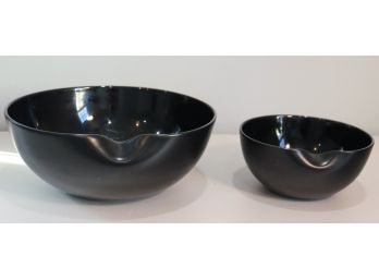 Pair Of Tiffany & Co. Elsa Peretti Black Thumbprint Bowls