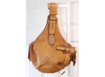 Balenciaga Brown Leather Saddle Bag Handbag Purse