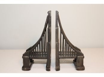 Restoration Hardware GOLDEN GATE Bridge Bookends, 8', Metal, Heavy, Suspension Bridge