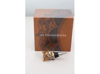 Jay Strongwater Leopard Wine Stopper