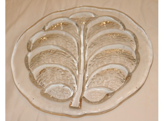 Vintage Glass Carving Plate
