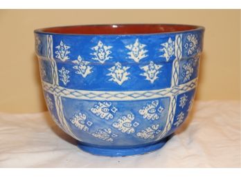 Vintage Hand Painted Stoneware Bowl