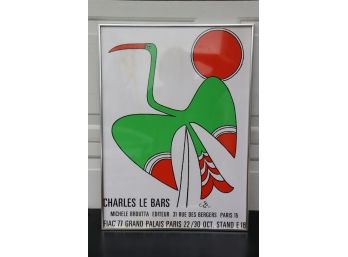 Vintage Framed Charles Le Bars Poster