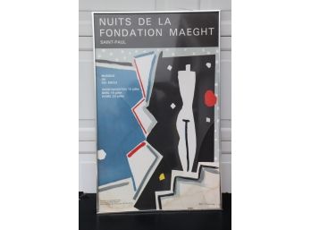 Vintage Framed Aki Kuroda, Nuits De La Fondation Maeght, 1985