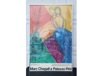 Vintage Framed Marc Chagall A Palazzo Pitti 1978 Poster