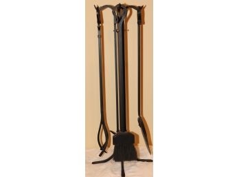 Black Iron Fireplace Tools And Stand