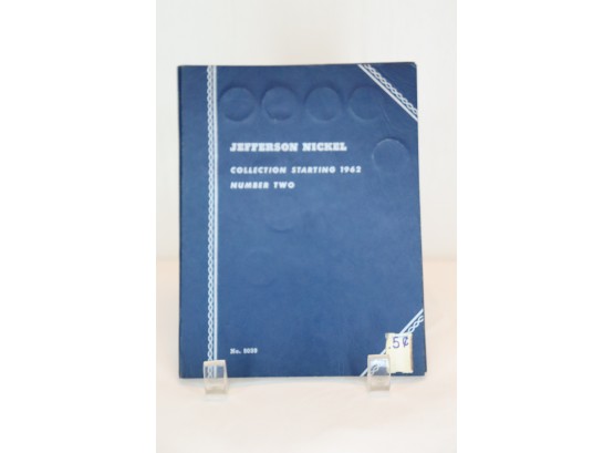 Vintage Jefferson Nickel Coin Collection Folder # 2 And Coins 1962-