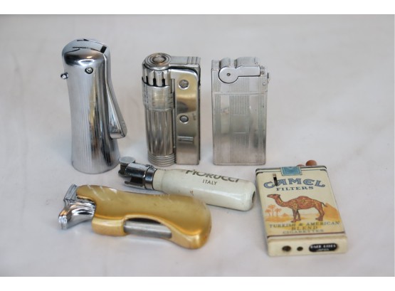 Vintage Cigarette Lighter Lot Camel Ronson ASR IMCO