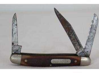 Vintage Schrade Old Timer 840T 3 Blade Pocket Knife