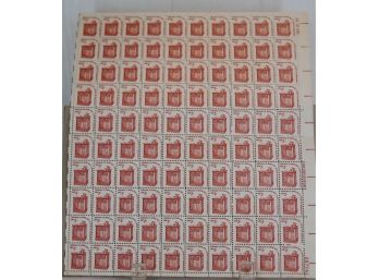 Sheet Of 100 USA .02 Cent Stamp Freedom To Speak Out - A Root Of Democracy