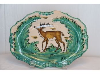 Vintage J.S.A. Ceramic Hand Painted Plate Platter