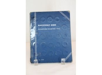 Vintage Roosevelt Dime US Coin Collection Folder 1946-1975 With COINS