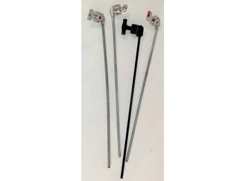 Lot Of 4 C-Stand Boom Arms With Adjustable Clamps