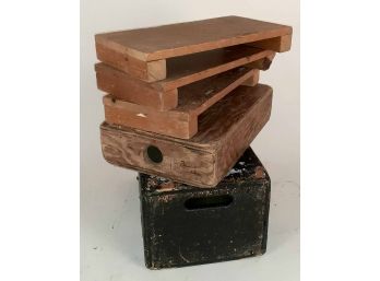 Lot Of Wooden Photo Studio Apple Boxes Used For Propping Up Stuff.
