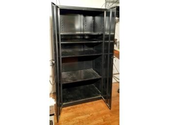 Large Black 2-Door Storage Cabinet