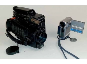 2 Old Video Cameras By Sony & Magnavox