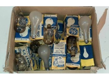 Box Of Vintage General Electric Photography Bulbs